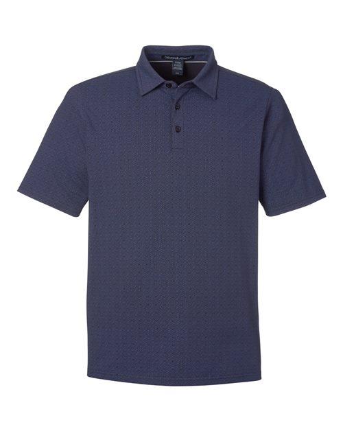 Load image into Gallery viewer, Devon &amp; Jones DG101 Men's Crownlux Performance® Geo Polo - Navy/ French Blue
