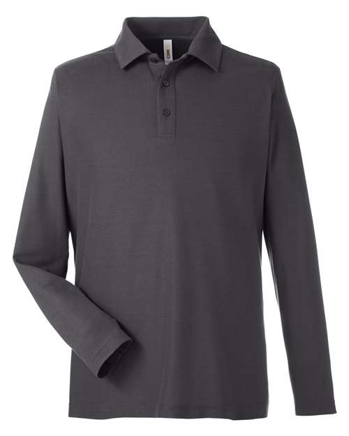 CORE365 CE112L Men's Fusion ChromaSoft™ Long Sleeve Pique Polo - Carbon