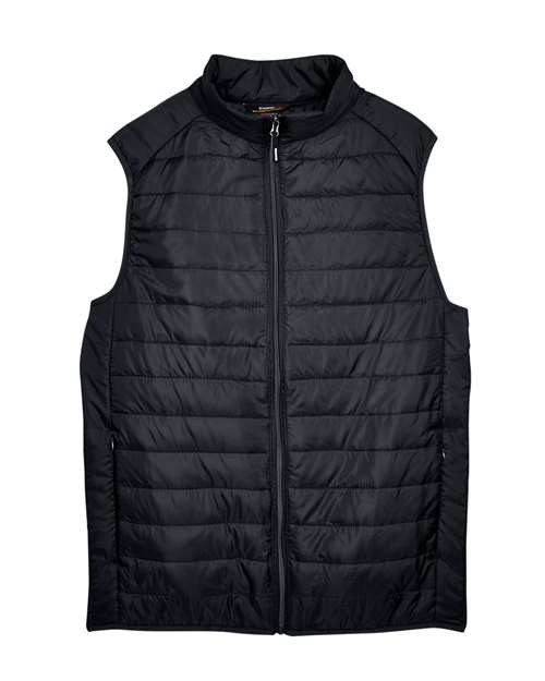 Load image into Gallery viewer, CORE365 CE702 Men's Prevail Packable Puffer Vest - Black
