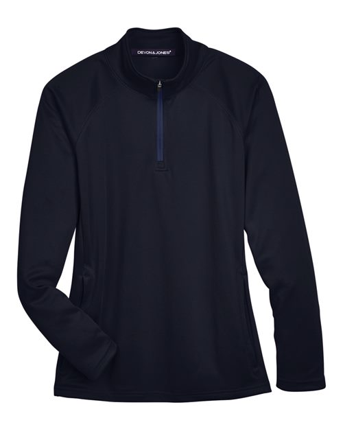 Devon & Jones DG440W Women's Stretch Tech-Shell® Compass Quarter-Zip Pullover - Navy