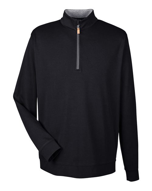 Devon & Jones DG479 Men's DRYTEC20™ Performance Quarter-Zip Pullover - Black/ Grey Heather/ Graphite