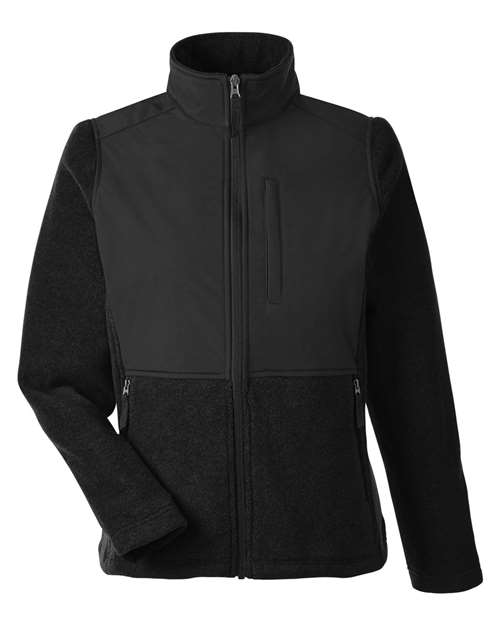 Load image into Gallery viewer, CORE365 CE890W Women's Journey Summit Hybrid Full-Zip - Black/ Black
