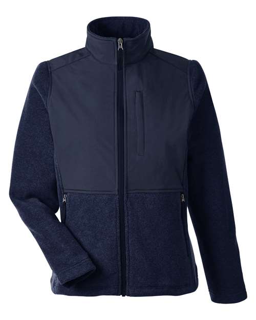 Load image into Gallery viewer, CORE365 CE890W Women's Journey Summit Hybrid Full-Zip - Classic Navy/ Classic Navy
