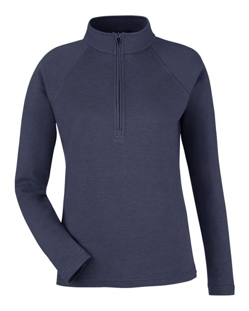 Load image into Gallery viewer, Devon &amp; Jones DG481WZ Women's New Classics® Charleston Quarter-Zip Pullover - Navy Melange
