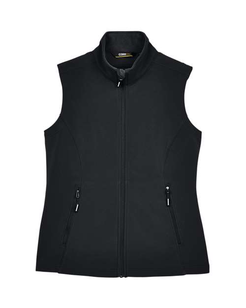 Load image into Gallery viewer, CORE365 CE701W Women's Cruise Two-Layer Fleece Bonded Soft Shell Vest - Black
