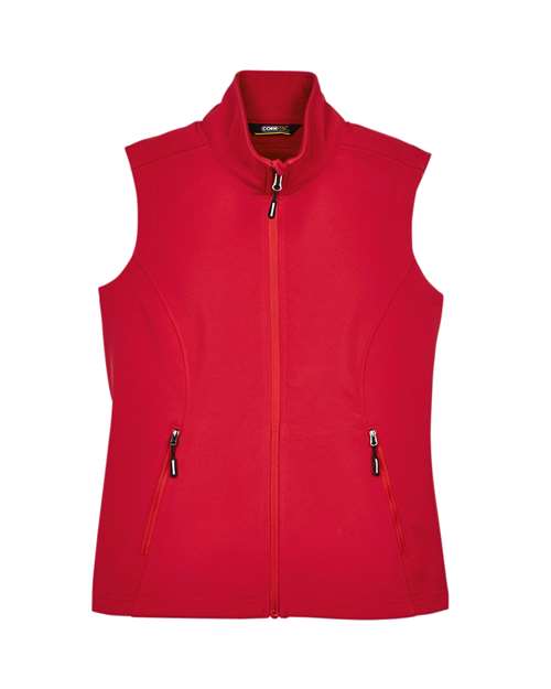 CORE365 CE701W Women's Cruise Two-Layer Fleece Bonded Soft Shell Vest - Classic Red