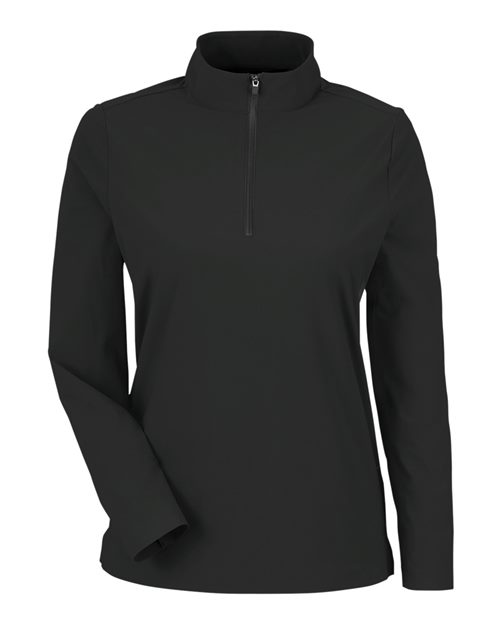 Devon & Jones DG410W Women's CrownLux Performance® Windsor Welded Quarter-Zip Pullover - Black