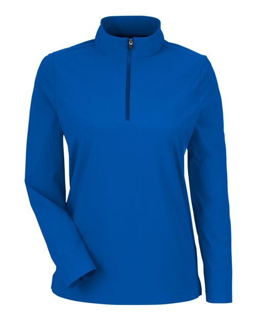 Devon & Jones DG410W Women's CrownLux Performance® Windsor Welded Quarter-Zip Pullover - French Blue