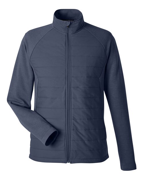 Load image into Gallery viewer, Devon &amp; Jones DG704 Men's New Classics® Charleston Hybrid Jacket - Navy Melange/ Navy

