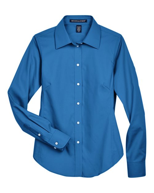 Devon & Jones D630W Women's Crown Collection® Oxford Woven Dress Shirt - French Blue