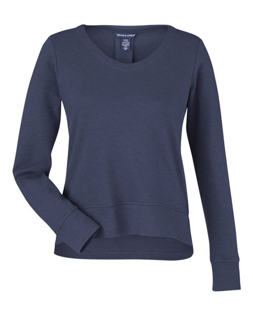 Devon & Jones DG482W Women's New Classics® Charleston Pullover - Navy Melange