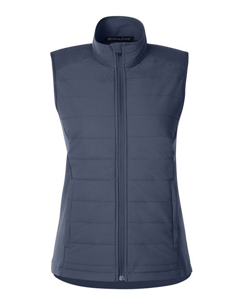 Devon & Jones DG706W Women's New Classics® Charleston Hybrid Vest - Navy Melange/ Navy
