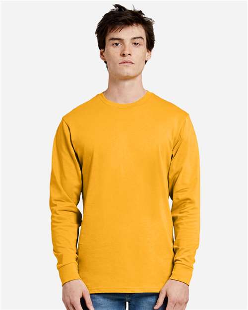 Load image into Gallery viewer, Lane Seven LS15009 Unisex Heavyweight Long Sleeve Tee - Mustard

