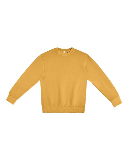 Lane Seven LS16004 Unisex Urban Crewneck Sweatshirt - Pigment Peanut Butter