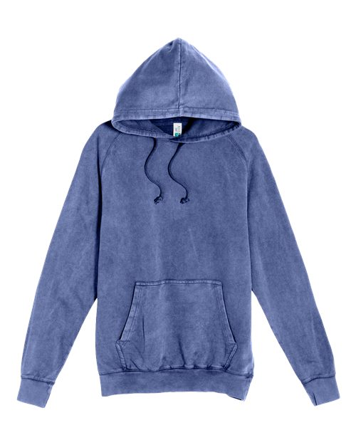 Lane Seven LST004 Unisex Vintage Raglan Hoodie Sweatshirt - Vintage Denim