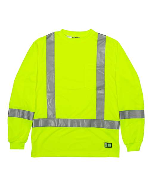 Berne Apparel HVK013 Men's Hi-Vis Class 3 Performance Pocket T-Shirt - Yellow