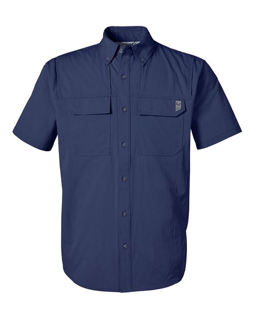 Load image into Gallery viewer, HUK H150183 Men's Creekbed Short Sleeve Shirt - Naval Academy
