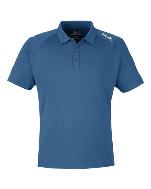HUK H12L005 Men's LoPro Solid Performance Polo - Sargasso Sea