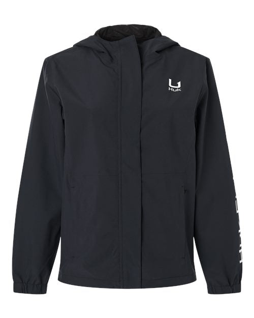 HUK H640027 Women's Storm Rain Jacket - Black