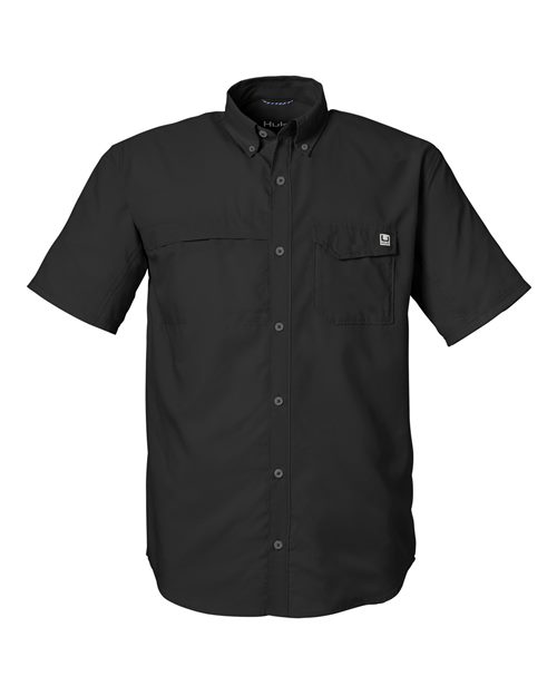 Load image into Gallery viewer, HUK H150171 Men's Tide Point Short Sleeve Shirt - Black

