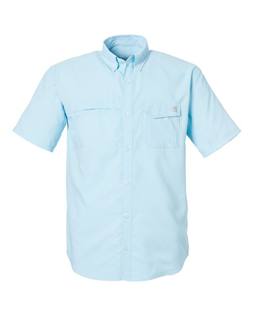 HUK H150171 Men's Tide Point Short Sleeve Shirt - Crystal Blue