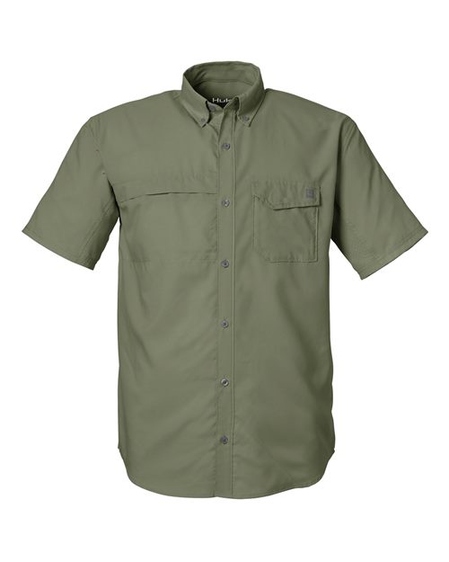 Load image into Gallery viewer, HUK H150171 Men's Tide Point Short Sleeve Shirt - Moss
