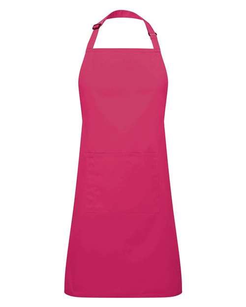 Artisan Collection by Reprime RP154 Recycled Pocket Bib Apron - Hot Pink