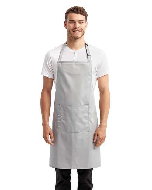 Load image into Gallery viewer, Artisan Collection by Reprime RP154 Recycled Pocket Bib Apron - Silver
