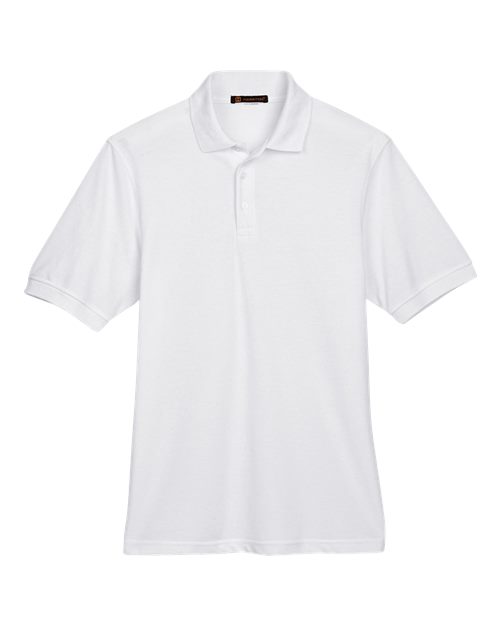 Harriton M265 Men's Easy Blend™ Polo - White
