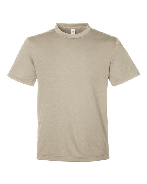 Load image into Gallery viewer, Team 365 TT15Y Youth Zone Performance Mesh T-Shirt - Desert Khaki
