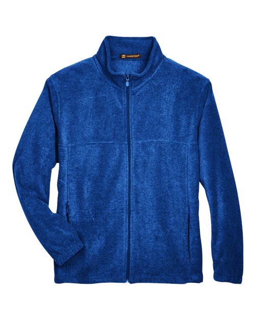 Harriton M990 Men's Full-Zip Fleece - True Royal