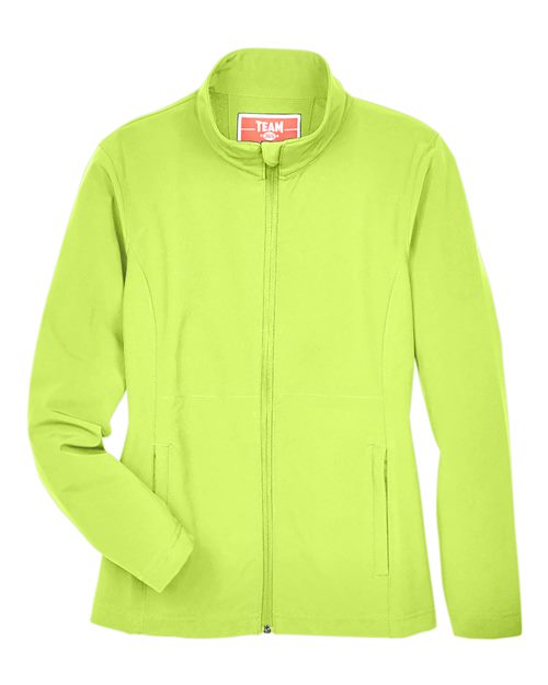 Load image into Gallery viewer, Team 365 TT80W Women's Leader Soft Shell Jacket - Safety Yellow
