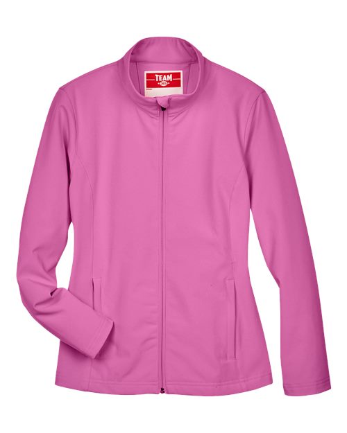 Load image into Gallery viewer, Team 365 TT80W Women's Leader Soft Shell Jacket - Sport Charity Pink
