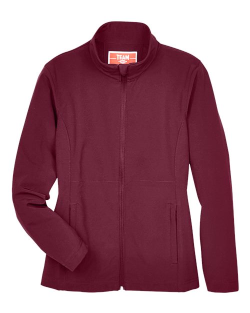 Team 365 TT80W Women's Leader Soft Shell Jacket - Sport Maroon