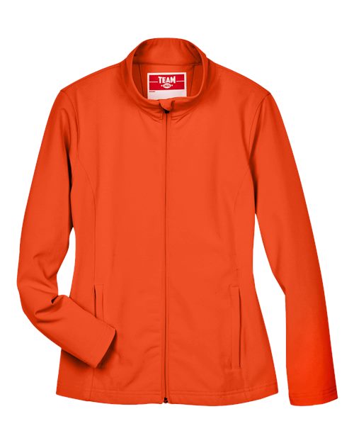 Team 365 TT80W Women's Leader Soft Shell Jacket - Sport Orange