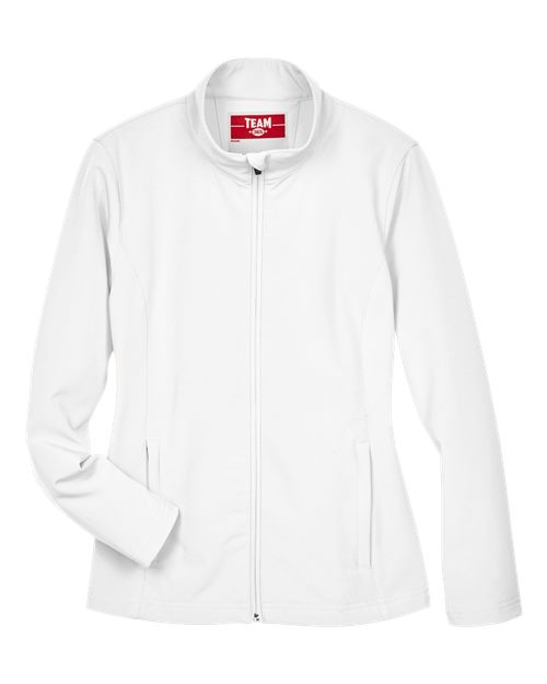 Team 365 TT80W Women's Leader Soft Shell Jacket - White