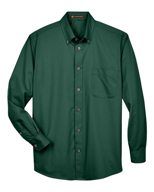 Harriton M500 Men's Easy Blend™ Twill Shirt - Hunter