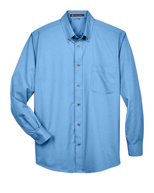 Load image into Gallery viewer, Harriton M500 Men's Easy Blend™ Twill Shirt - Light College Blue
