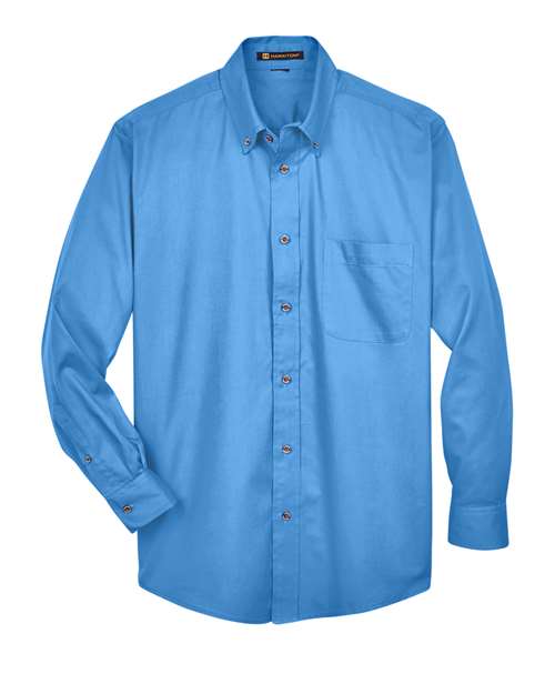 Load image into Gallery viewer, Harriton M500 Men's Easy Blend™ Twill Shirt - Nautical Blue
