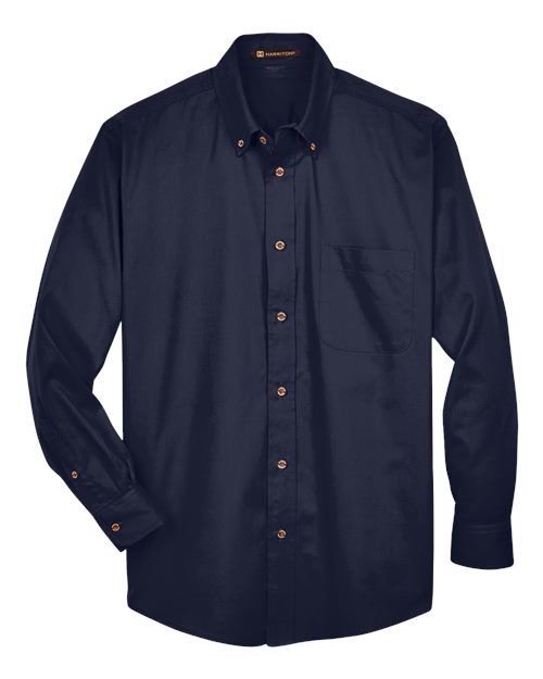 Load image into Gallery viewer, Harriton M500 Men's Easy Blend™ Twill Shirt - Navy
