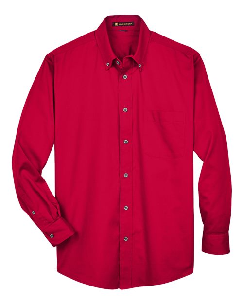 Load image into Gallery viewer, Harriton M500 Men's Easy Blend™ Twill Shirt - Red
