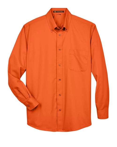 Load image into Gallery viewer, Harriton M500 Men's Easy Blend™ Twill Shirt - Team Orange

