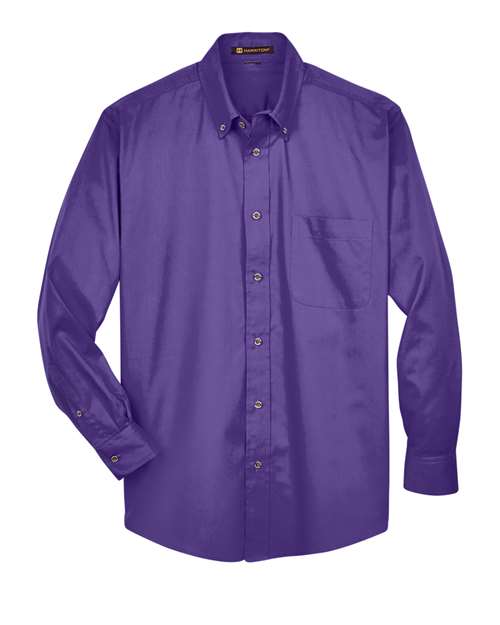 Load image into Gallery viewer, Harriton M500 Men's Easy Blend™ Twill Shirt - Team Purple
