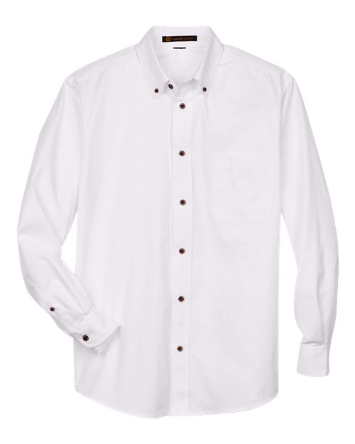 Load image into Gallery viewer, Harriton M500 Men's Easy Blend™ Twill Shirt - White
