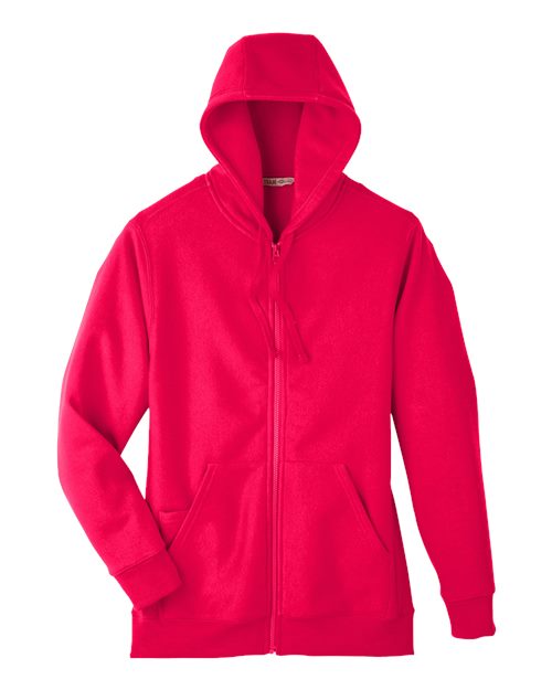 Team 365 TT95 Unisex Zone HydroSport™ Heavyweight Full-Zip Hooded Sweatshirt - Sport Red