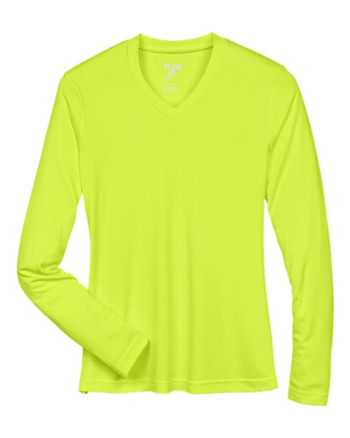Team 365 TT11WL Women's Zone Performance Long Sleeve T-Shirt - Safety Yellow