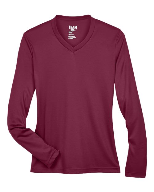 Load image into Gallery viewer, Team 365 TT11WL Women's Zone Performance Long Sleeve T-Shirt - Sport Maroon
