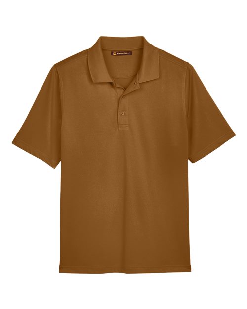 Harriton M348 Men's Advantage Snag Protection Plus Polo - Duck Brown