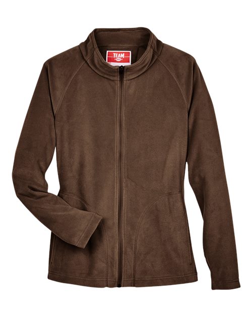 Team 365 TT90W Women's Campus Microfleece Jacket - Sport Dark Brown