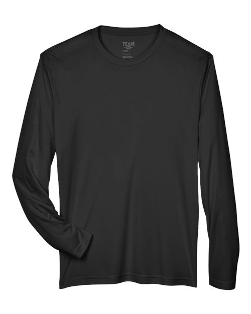 Team 365 TT11L Men's Zone Performance Long Sleeve T-Shirt - Black